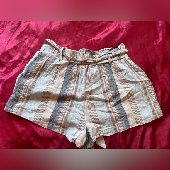 Blue stripped shorts with ribbon jock string - Picture 2 of 3